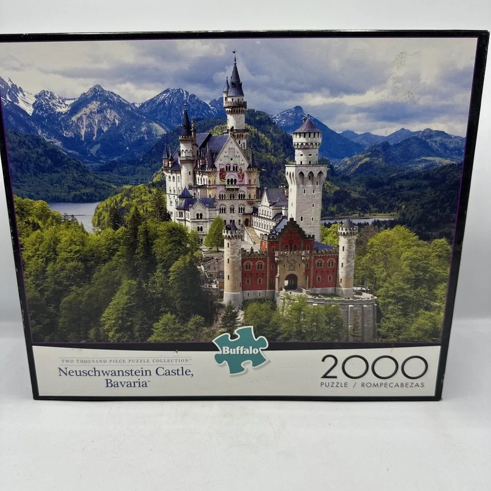 Neuschwanstein Castle Bavaria With Poster Used‎ 2000 Pieces Buffalo